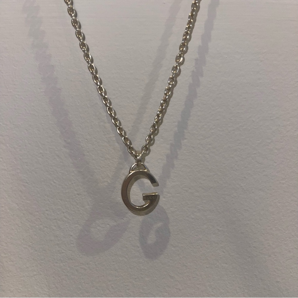 Gucci Necklace Chain G Charm Silver Ag925